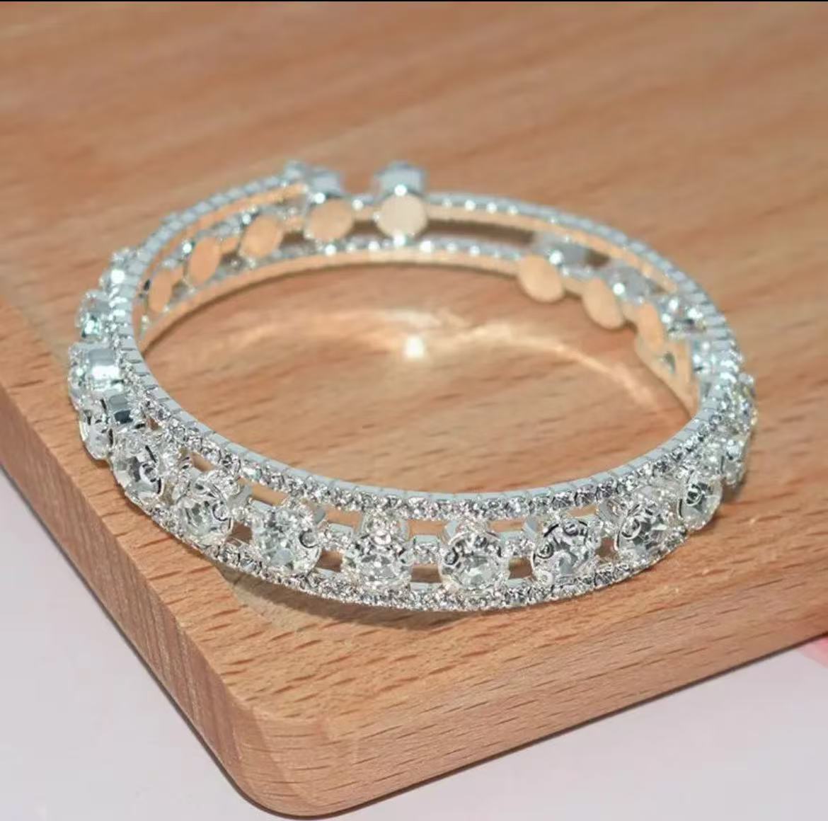 Gold and silver two-tone diamond-set bracelet