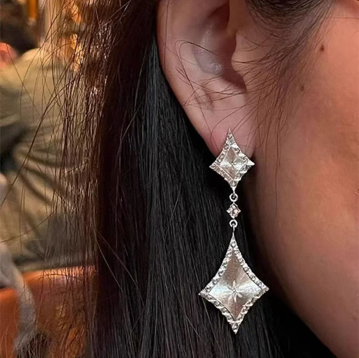 Beautiful and shiny earrings